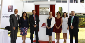 From left to right: Francisco Gonzalez, president Axalta Mexico; Undersecretary of Industrial Development of the State of Mexico, Laura Gonzalez; Charles Shaver, Axalta chairman and CEO; Tatjana Heinrich, managing partner of the German-Mexican Chamber of Commerce and Industry; Aurora Denisse Ugalde, president of the Municipality of Tlalnepantla; Ana Lopez, executive vice president and general director of the American Chamber; Jorge Cossio, president Axalta Latin America. (Photo credit: Axalta)