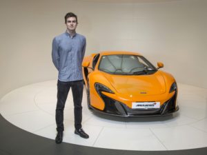 McLaren Automotive has awarded its first international internship to Andrew McLaren a student from the University of Auckland in New Zealand.