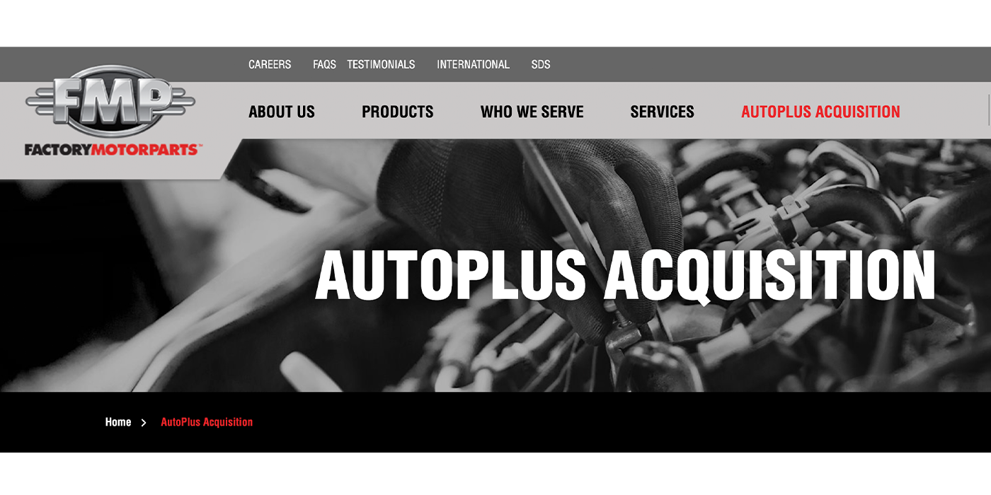 Factory Motor Parts Auto Plus acquisition