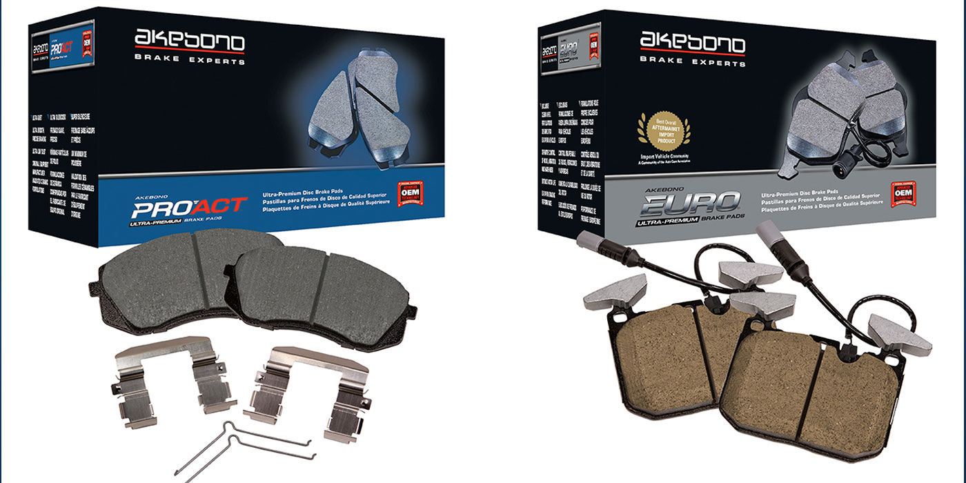 Akebono Releases ProACT and EURO Ultra-Premium Disc Brake Pad Kits