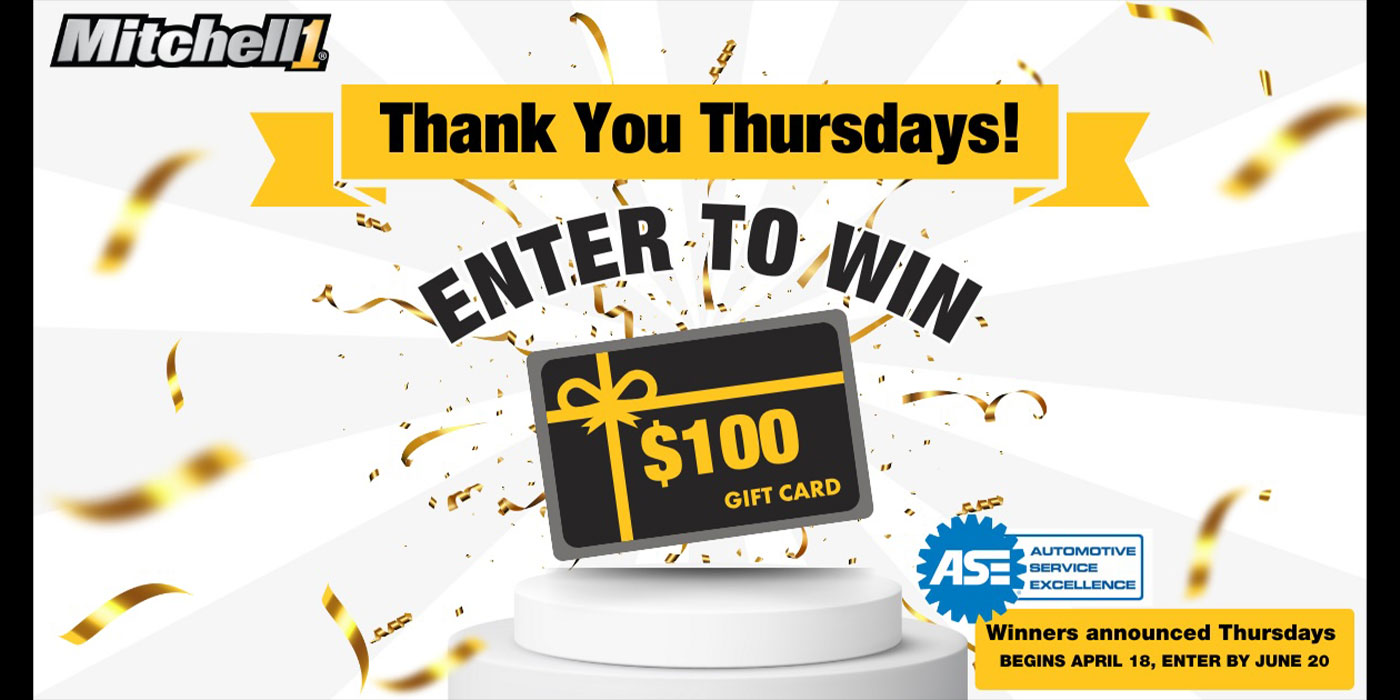Mitchell 1’s ‘Thank You Thursdays!’ Sweepstakes Winners Announced