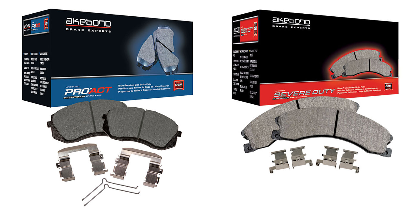 Akebono Releases ProACT and Severe Duty Ultra-Premium Disc Brake Pad Kits